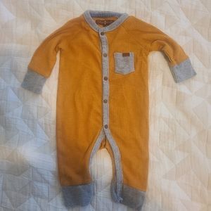Waffleknit baby one-piece